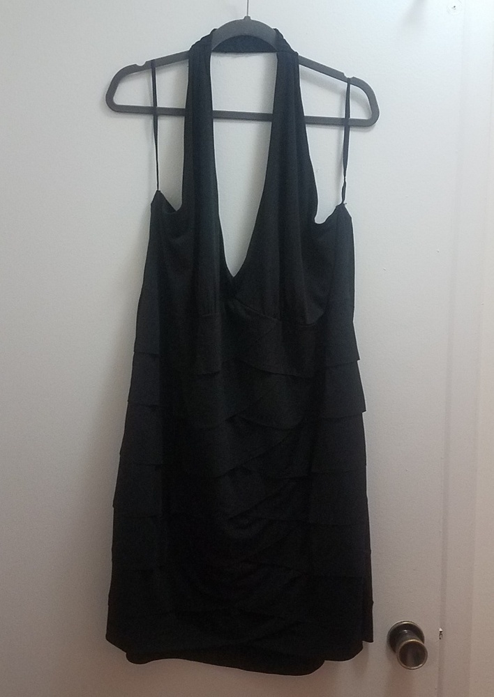 Black party/club  halter cocktail dress.